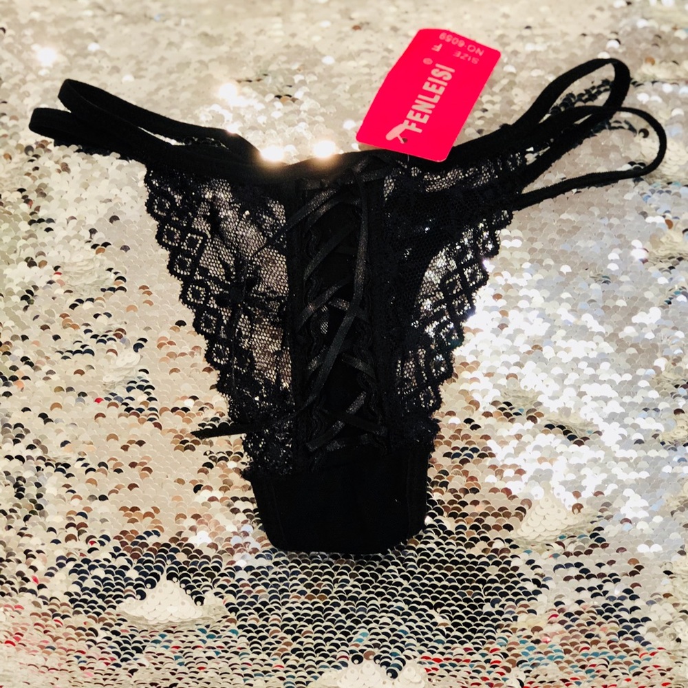 Sexy Hot Black Lace Thong